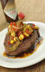 Medalhão marinado em Tabasco® Chipotle 